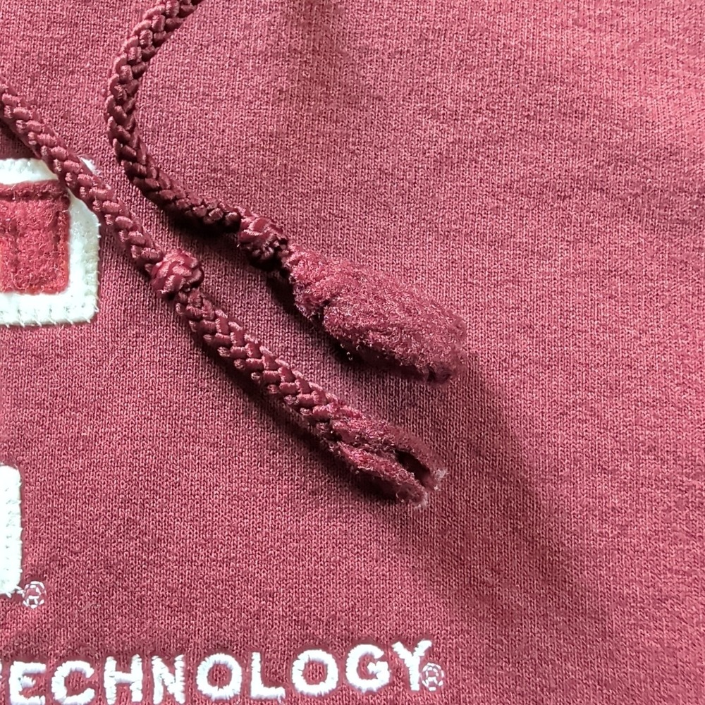 MIT Champion Hoodie Size XL Stitch Maroon Vintage Y2K Authentic Athletic Apparel - Picture 10 of 15